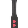 Leather Impression Paddle Heart 12 Inch Black