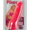 Hot Pinks Cliterrific Jelly Realistic Vibrator Glitter Pink 8 Inch