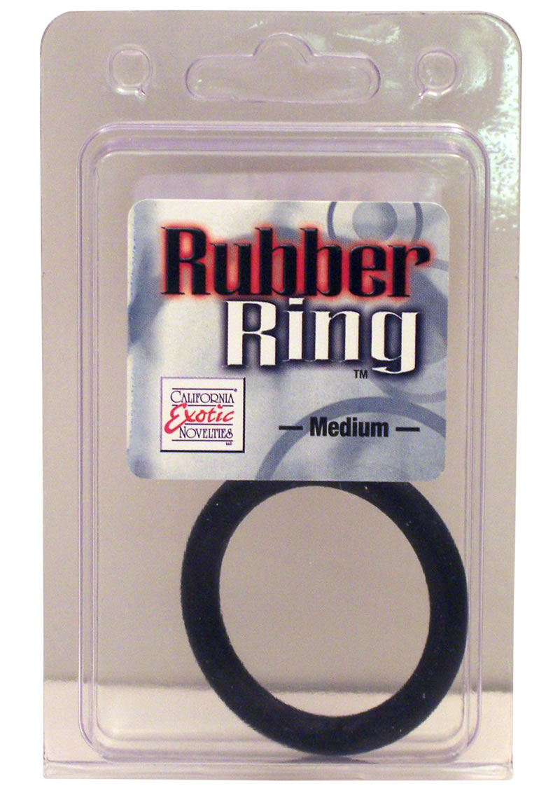 Rubber Cock Ring Medium 2 Inch Diameter Black