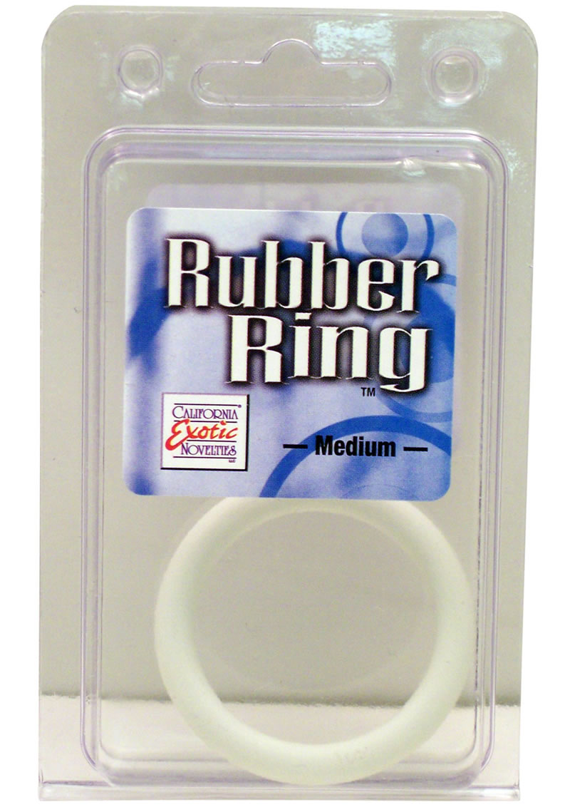 Rubber Cock Ring Medium 2 Inch Diameter White