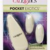 Pocket Exotics Glowing Double Bullet Glow In The Dark 2.1 Inch Ivory