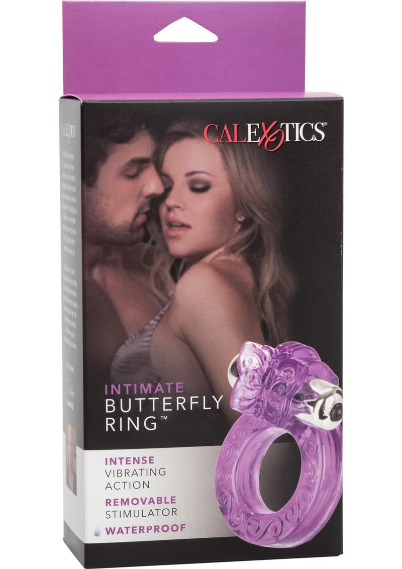 Intimate Butterfly Ring Multispeed Micro Stimulator With Erection Enhancer Purple