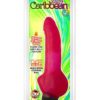 Jelly Caribbean Number 2 Jelly Realistic Vibrator With Clit Stimulator Red 8 Inch