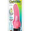 Jelly Caribbean Number 3 Jelly Realistic Vibrator With Clit Stimulator Waterproof Pink 8 Inch