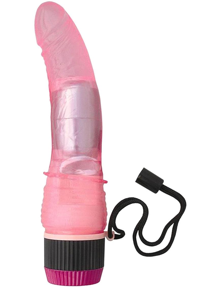 Jelly Caribbean Number 4 G-Spot Realistic Vibrator Waterproof Pink 6.5 Inch