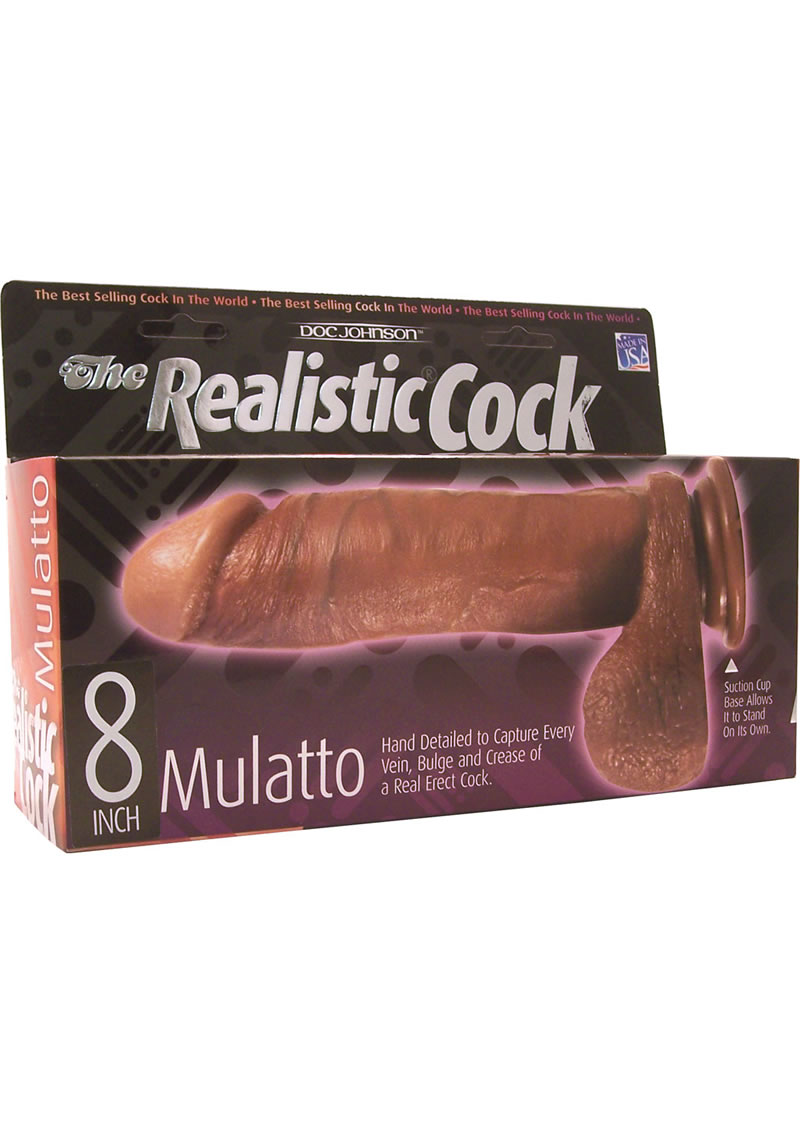 The Realistic Cock 8 Inch Mulatto