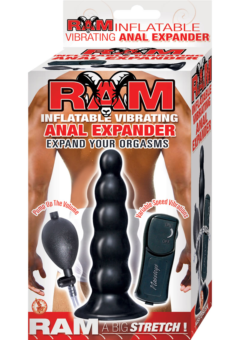 Ram Inflatable Vibrating Anal Expander 5.5 Inch Black