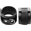 Frisky Black Handle Mr Wrist Cuffs Faux Leather Adjustable Black