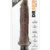 Dr. Skin Cock Vibe 8 Realistic Vibrator Splashproof Chocolate 9.75 Inch