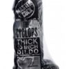 Master Cock The Cyclops Thick Dildo Black 10 Inch