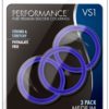 Performance VS1 Silicone Cock Ring Blue Medium 3 Pack