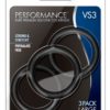 Performance VS3 Silicone Cock Ring Black Large 3 Pack