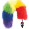 Rainbow Foxy Tail Pleasure Stainless Steel Plug