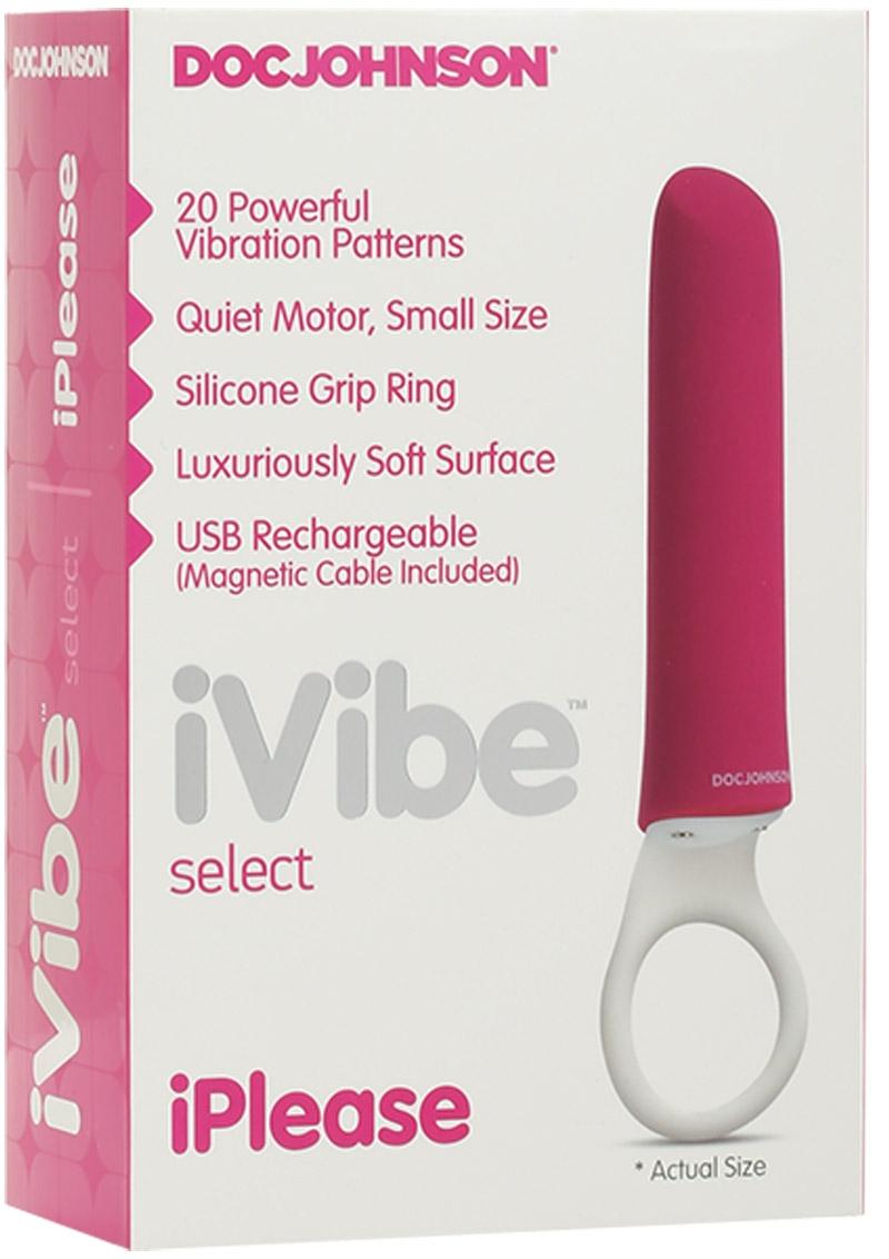 iVibe Select iPlease USB Magnetic Silicone Mini Vibrator Waterproof Pink 5.25 Inch