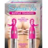 Seduce Me Nipple Teasers Adjustable Straps Waterproof Pink And Silver 4.25 Inch