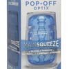 Main Squeeze  Pop Off Optix Stroker Crystal Blue 4 Inch