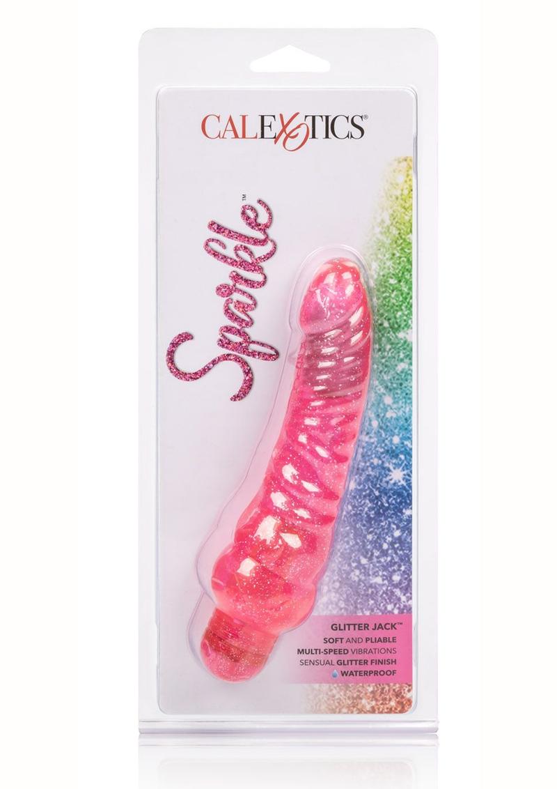 Sparkle Glitter Jack Vibrator Waterproof Pink 5.75 Inches