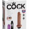 King Cock Squirting Cock With Balls Kits Tan 6 Inches