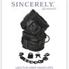 Sincerely Sportsheets Lace Fur Lined Handcuffs Black