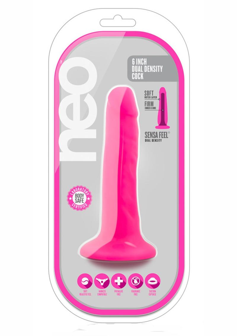 Neo Dual Density Realistic Cock Pink 6 Inch