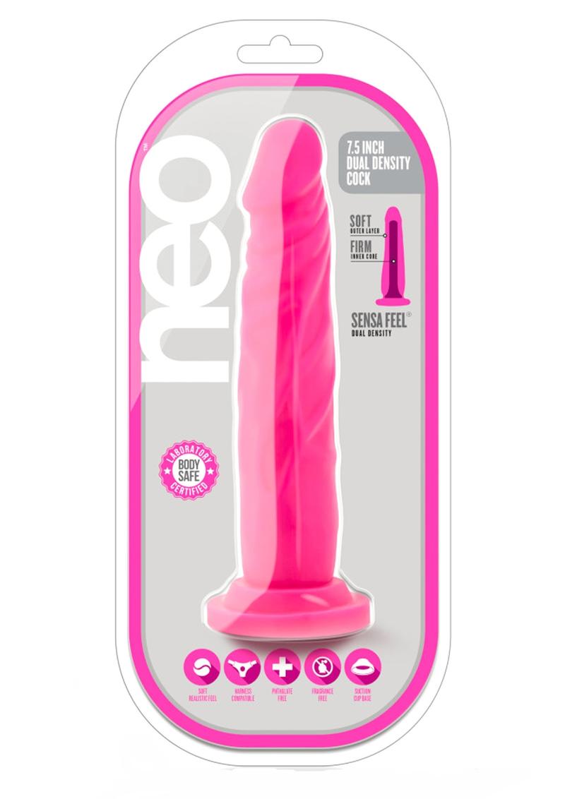Neo Dual Density Realistic Cock Pink 7.5 Inch