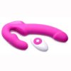Strap U Urge Vibrating Strapless Strap On With Remote Control Silicone Rechargeable Waterproof Pink 6 Inches