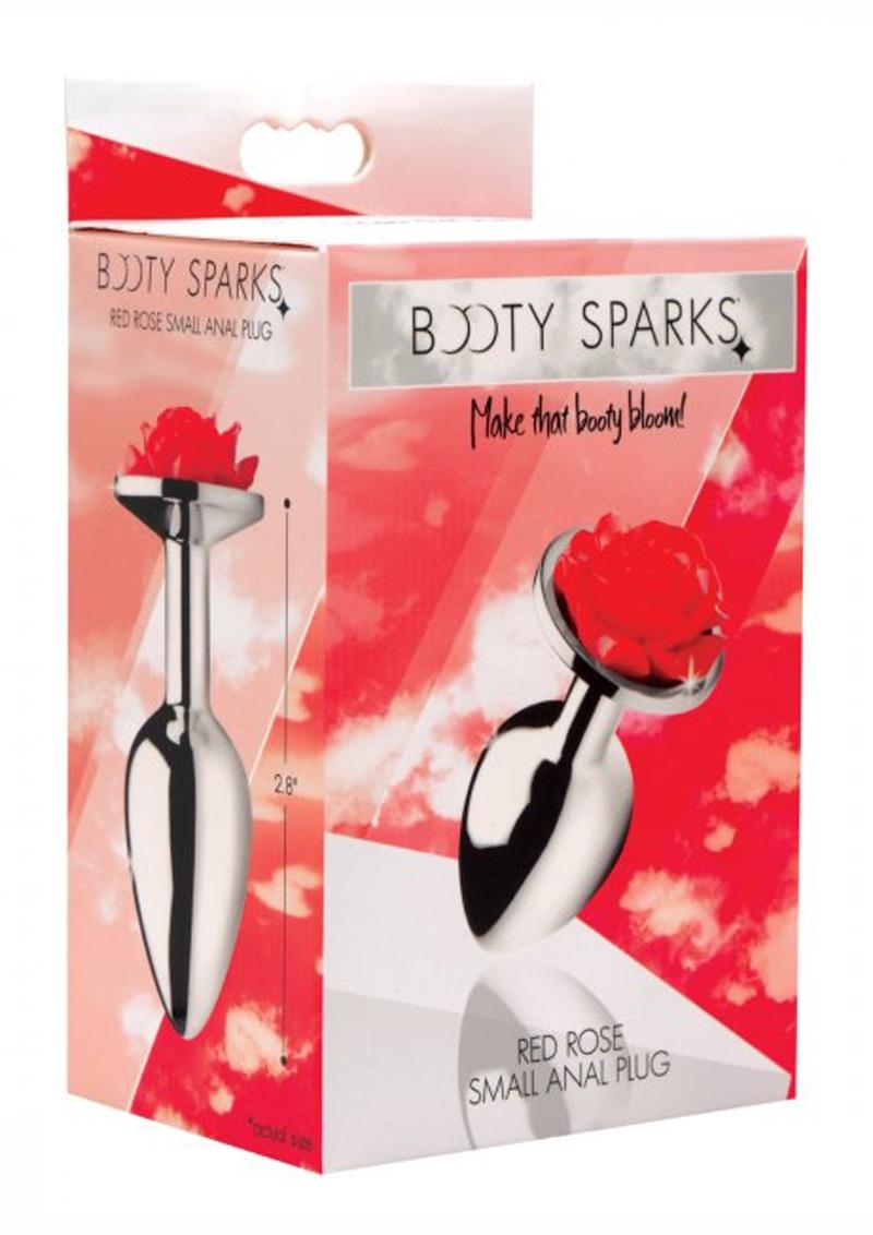 Booty Sparks Anal Plug Red Rose Small 3 Inches