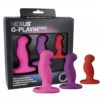 G-Play+ Trio Unisex Massager Kit Silicone Rechargeable Waterproof Red And Purple