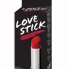 Love Stick Discreet Lipstick Vibrator Splash Proof Red 3.25 Inch