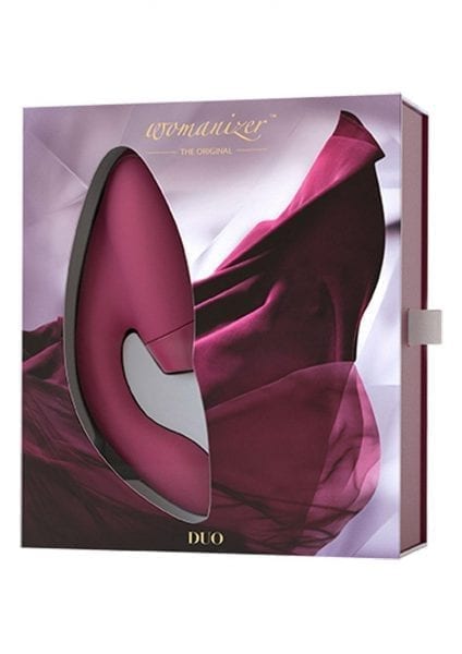 Womanizer Duo Clitoral And G-Spot Stimulator Silicone USB Rechargeable Waterproof Bordeaux
