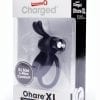 Charged Ohare XL Silicone USB Rechargeable Wearable Rabbit Vibe C-Ring Black (Individual)