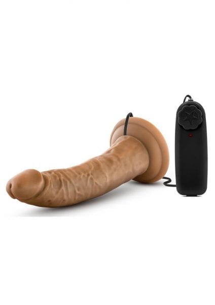 Dr Skin Dr Dave Vibe Cock W/suction Mocha 7 inch