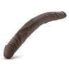Dr Skin Double Dildo 14 Inches Dual Penetration Non Vibrating Chocolate