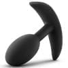 Luxe Wearable Vibra Slim Plug Silicone Small Black 3.5 Inches