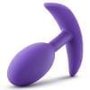 Luxe Wearable Vibra Slim Plug Silicone Medium Purple 4 Inches