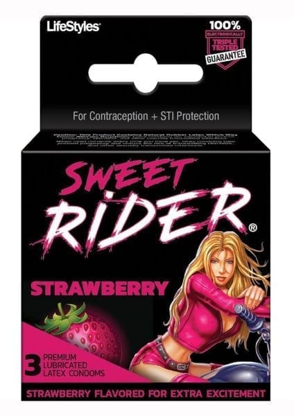 Sweet Rider Strawberry 3`s Condoms