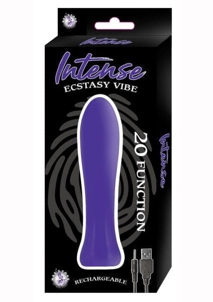 Intense Ecstasy Vibe 20 Function USB Rechargeable Silicone Purple