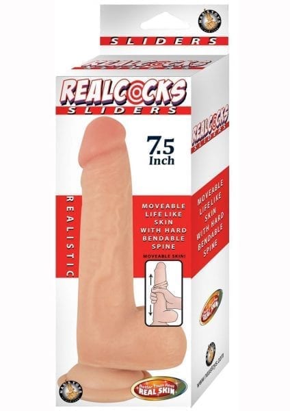 Realcocks Sliders 7.5 inch Non Vibrating Suction Cup Harness Compatible