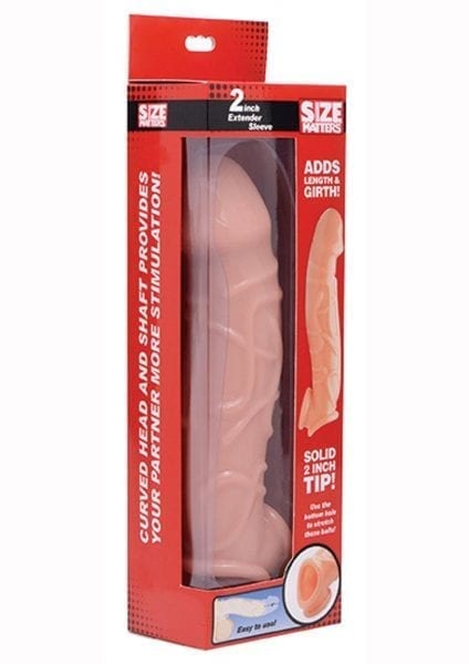 Size Matters 2 Inch Penis Extender Sleeve Flesh 9 Inches