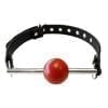 Rouge Ball Gag With Removable Ball And Stainless Steel Rod Adjustable Strap Black/Red