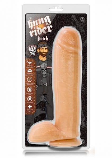 Hung Rider Butch Beige 11 Inches Dildo Harness Accessory Suction Cup Base