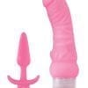Firefly Combo Kit 6-Inch Multi Speed Vibrator and Pleasure Plug With Retrieval  Ring Glow in the Dark Silicone Pink