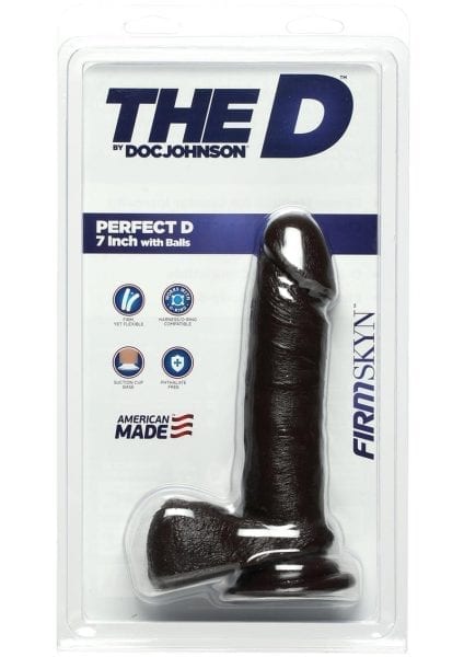 The D Perfect D W/balls Firmskyn 7 Dildo Non Vibrating Harness Compatible