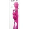 Inya Rechargeable Revolve Thrusting Rotating Multispeed Vibrator with Clitoral Stimulation Silicone Pink