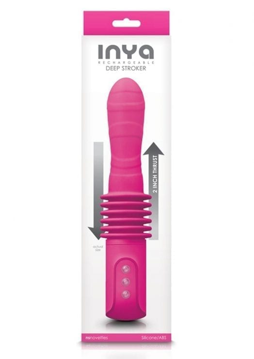 Inya Deep Stroker Pink Vibrator Multi Function Silicone Rechargeable