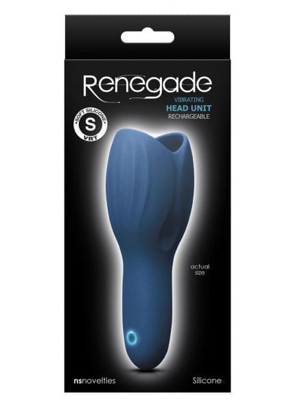 Renegade Head Unit Blue Male Masturbator Rechargeable Vibrating