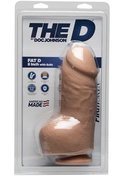 The D Fat D W/balls Firmskyn  8 inch Dildo Non Vibrating