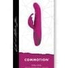 Commotion Cha Cha Silicone Vibrator With Clitoral Stimulation USB Rechargeable Waterproof Raspberry 9.25 Inches
