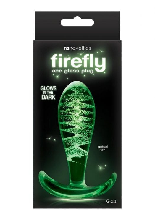 Firefly Ace Glass Plug Glows in the Dark Clear
