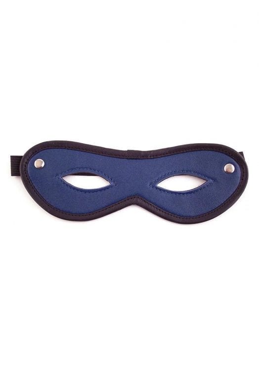 Rouge Open Eye Mask Leather/Suede Blue Bondage